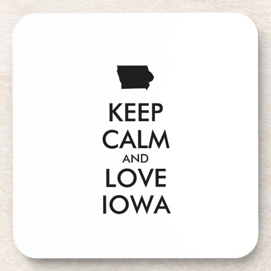 カスタマイズ保可能なCALM AND LOVE IOWA コースター (正面)