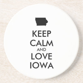 カスタマイズ保可能なCALM AND LOVE IOWA コースター