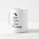 カスタマイズ保可能なCALM and LOVE MARYLAND コーヒーマグカップ (正面左)