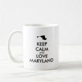 カスタマイズ保可能なCALM and LOVE MARYLAND コーヒーマグカップ (左)