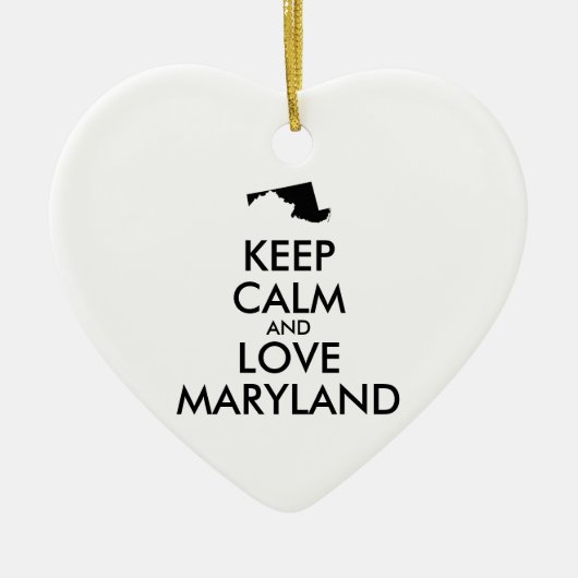 カスタマイズ保可能なCALM and LOVE MARYLAND セラミックオーナメント (正面)