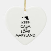 カスタマイズ保可能なCALM and LOVE MARYLAND セラミックオーナメント (裏面)