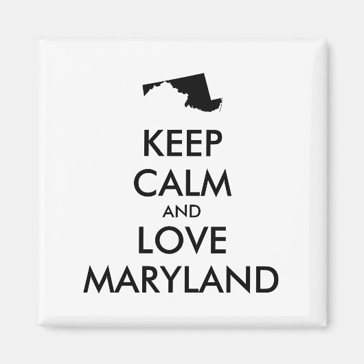 カスタマイズ保可能なCALM and LOVE MARYLAND マグネット (正面)