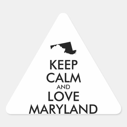 カスタマイズ保可能なCALM and LOVE MARYLAND 三角形シール (正面)