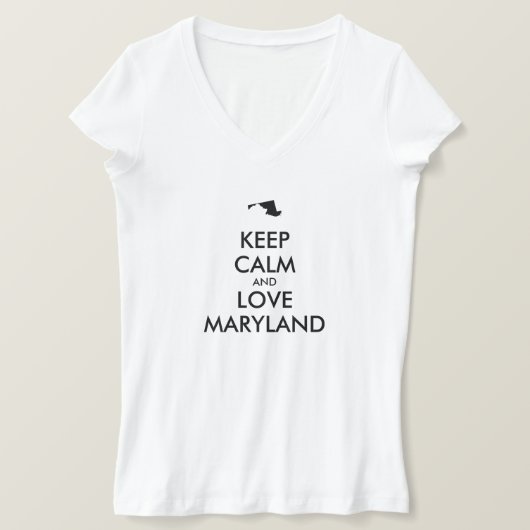 カスタマイズ保可能なCALM and LOVE MARYLAND Tシャツ (デザイン正面)