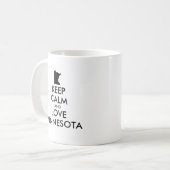 カスタマイズ保可能なCALM and LOVE MINNESOTA コーヒーマグカップ (正面左)