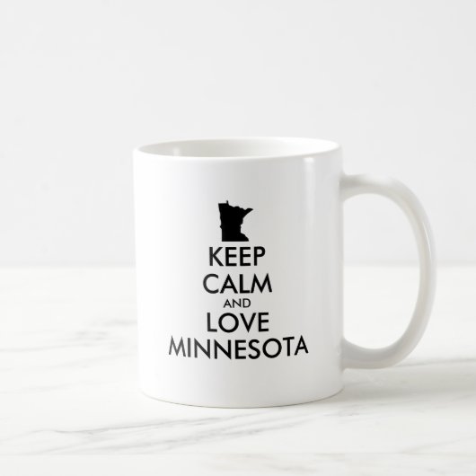 カスタマイズ保可能なCALM and LOVE MINNESOTA コーヒーマグカップ (右)