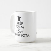 カスタマイズ保可能なCALM and LOVE MINNESOTA コーヒーマグカップ (正面左)