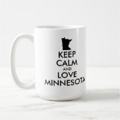 カスタマイズ保可能なCALM and LOVE MINNESOTA コーヒーマグカップ (左)