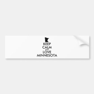 カスタマイズ保可能なCALM and LOVE MINNESOTA バンパーステッカー