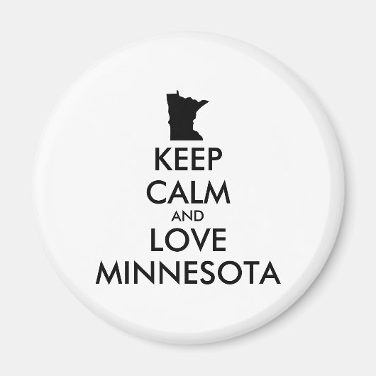 カスタマイズ保可能なCALM and LOVE MINNESOTA マグネット (正面)