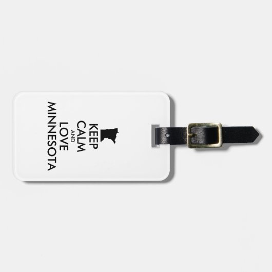 カスタマイズ保可能なCALM and LOVE MINNESOTA ラゲッジタグ (正面横)