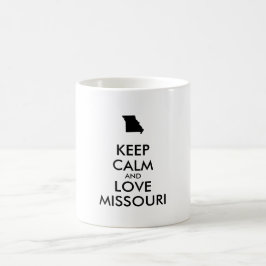 カスタマイズ保可能なCALM AND LOVE MISSOURI コーヒーマグカップ