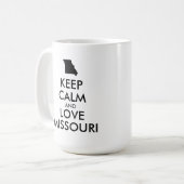 カスタマイズ保可能なCALM AND LOVE MISSOURI コーヒーマグカップ (正面左)
