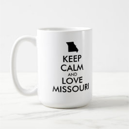 カスタマイズ保可能なCALM AND LOVE MISSOURI コーヒーマグカップ