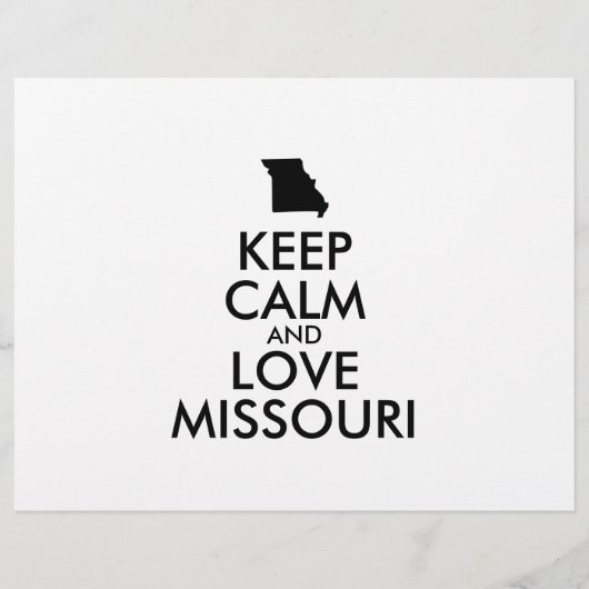 カスタマイズ保可能なCALM AND LOVE MISSOURI チラシ (正面)