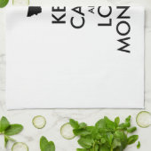 カスタマイズ保可能なCALM and LOVE MONTANA キッチンタオル (折り畳み)