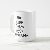 カスタマイズ保可能なCALM and LOVE MONTANA コーヒーマグカップ (正面左)