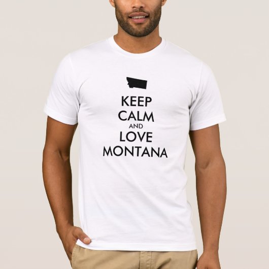 カスタマイズ保可能なCALM and LOVE MONTANA Tシャツ (正面)