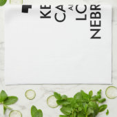 カスタマイズ保可能なCALM AND LOVE NEBRASKA キッチンタオル (折り畳み)