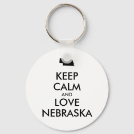 カスタマイズ保可能なCALM AND LOVE NEBRASKA キーホルダー