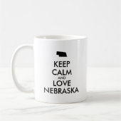 カスタマイズ保可能なCALM AND LOVE NEBRASKA コーヒーマグカップ (左)