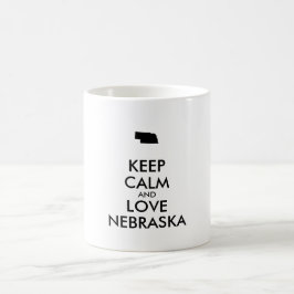 カスタマイズ保可能なCALM AND LOVE NEBRASKA コーヒーマグカップ