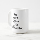 カスタマイズ保可能なCALM AND LOVE NEBRASKA コーヒーマグカップ (正面左)