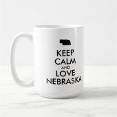 カスタマイズ保可能なCALM AND LOVE NEBRASKA コーヒーマグカップ (左)
