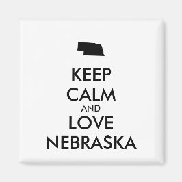 カスタマイズ保可能なCALM AND LOVE NEBRASKA マグネット