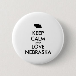 カスタマイズ保可能なCALM AND LOVE NEBRASKA 缶バッジ