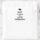 カスタマイズ保可能なCALM AND LOVE NEBRASKA 長方形シール (バッグ)