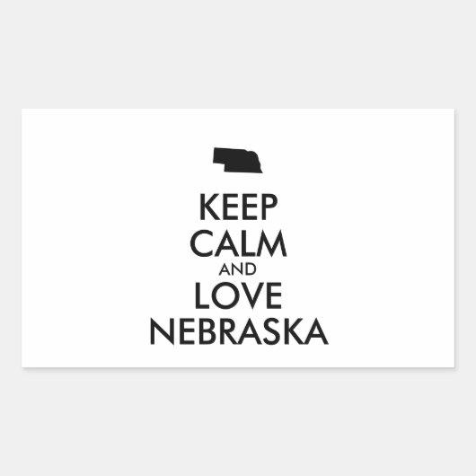 カスタマイズ保可能なCALM AND LOVE NEBRASKA 長方形シール (正面)