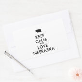 カスタマイズ保可能なCALM AND LOVE NEBRASKA 長方形シール (封筒)