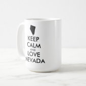 カスタマイズ保可能なCALM and LOVE NEVADA コーヒーマグカップ (正面左)