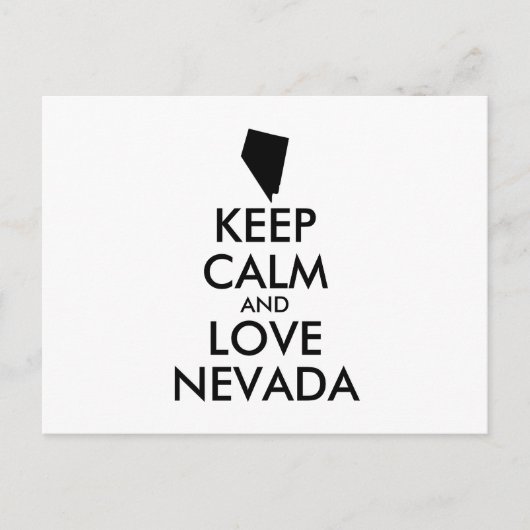 カスタマイズ保可能なCALM and LOVE NEVADA ポストカード (正面)