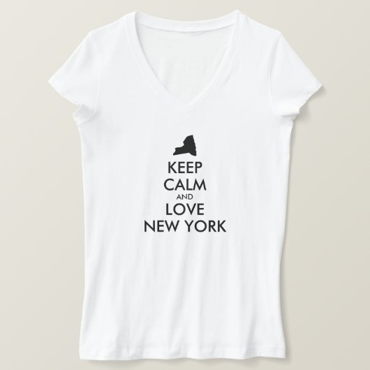 カスタマイズ保可能なCALM and LOVE NEW YORK Tシャツ (デザイン正面)