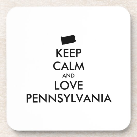 カスタマイズ保可能なCALM and LOVE PENNSYLVANIA コースター (正面)