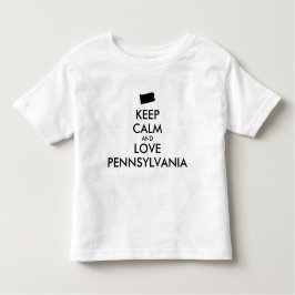 カスタマイズ保可能なCALM and LOVE PENNSYLVANIA トドラーTシャツ