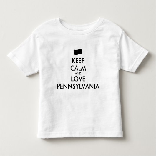 カスタマイズ保可能なCALM and LOVE PENNSYLVANIA トドラーTシャツ (正面)