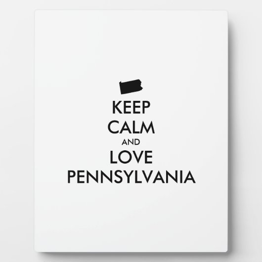 カスタマイズ保可能なCALM and LOVE PENNSYLVANIA フォトプラーク (正面)