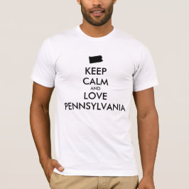 カスタマイズ保可能なCALM and LOVE PENNSYLVANIA Tシャツ