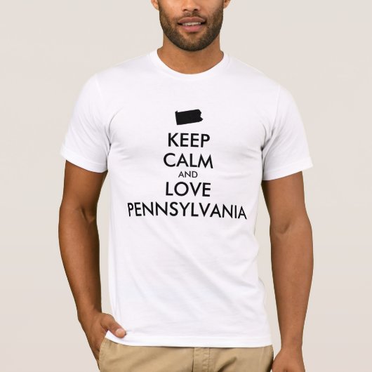 カスタマイズ保可能なCALM and LOVE PENNSYLVANIA Tシャツ (正面)