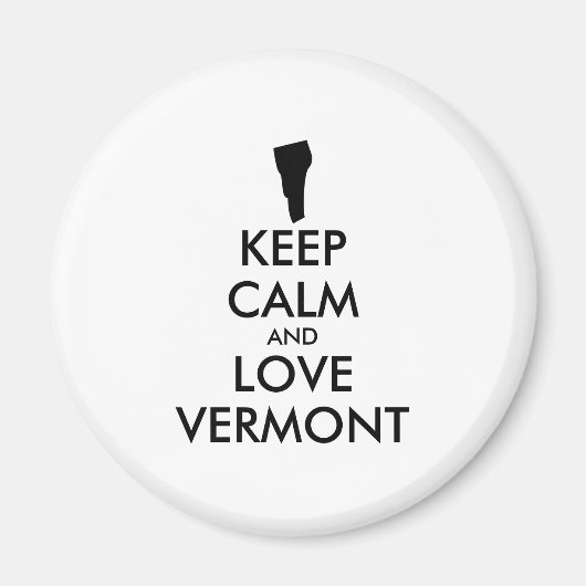 カスタマイズ保可能なCALM AND LOVE VERMONT マグネット (正面)