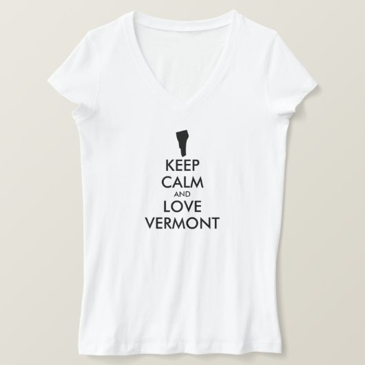 カスタマイズ保可能なCALM AND LOVE VERMONT Tシャツ (デザイン正面)