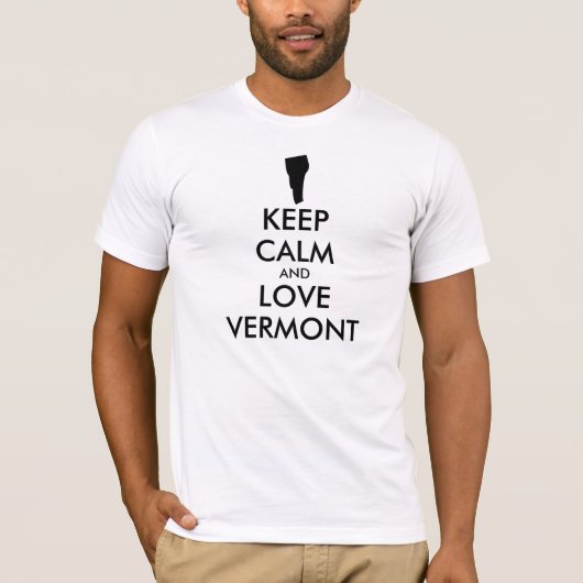 カスタマイズ保可能なCALM AND LOVE VERMONT Tシャツ (正面)