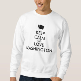 カスタマイズ保可能なCALM and LOVE WASHINGTON スウェットシャツ