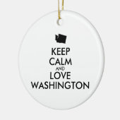 カスタマイズ保可能なCALM and LOVE WASHINGTON セラミックオーナメント (左)