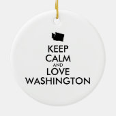 カスタマイズ保可能なCALM and LOVE WASHINGTON セラミックオーナメント (裏面)