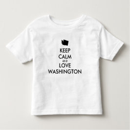 カスタマイズ保可能なCALM and LOVE WASHINGTON トドラーTシャツ